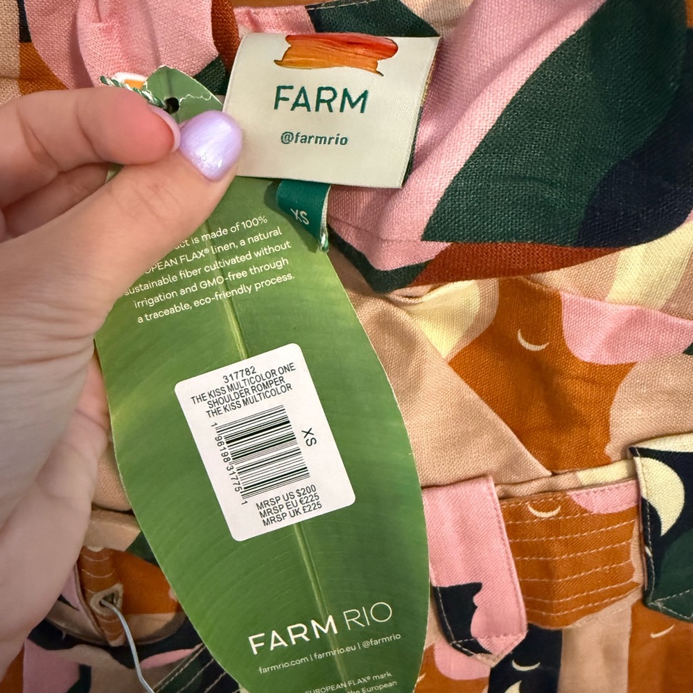 FARM Rio Multicolor One-Shoulder Printed Romper - Picture 4 of 4